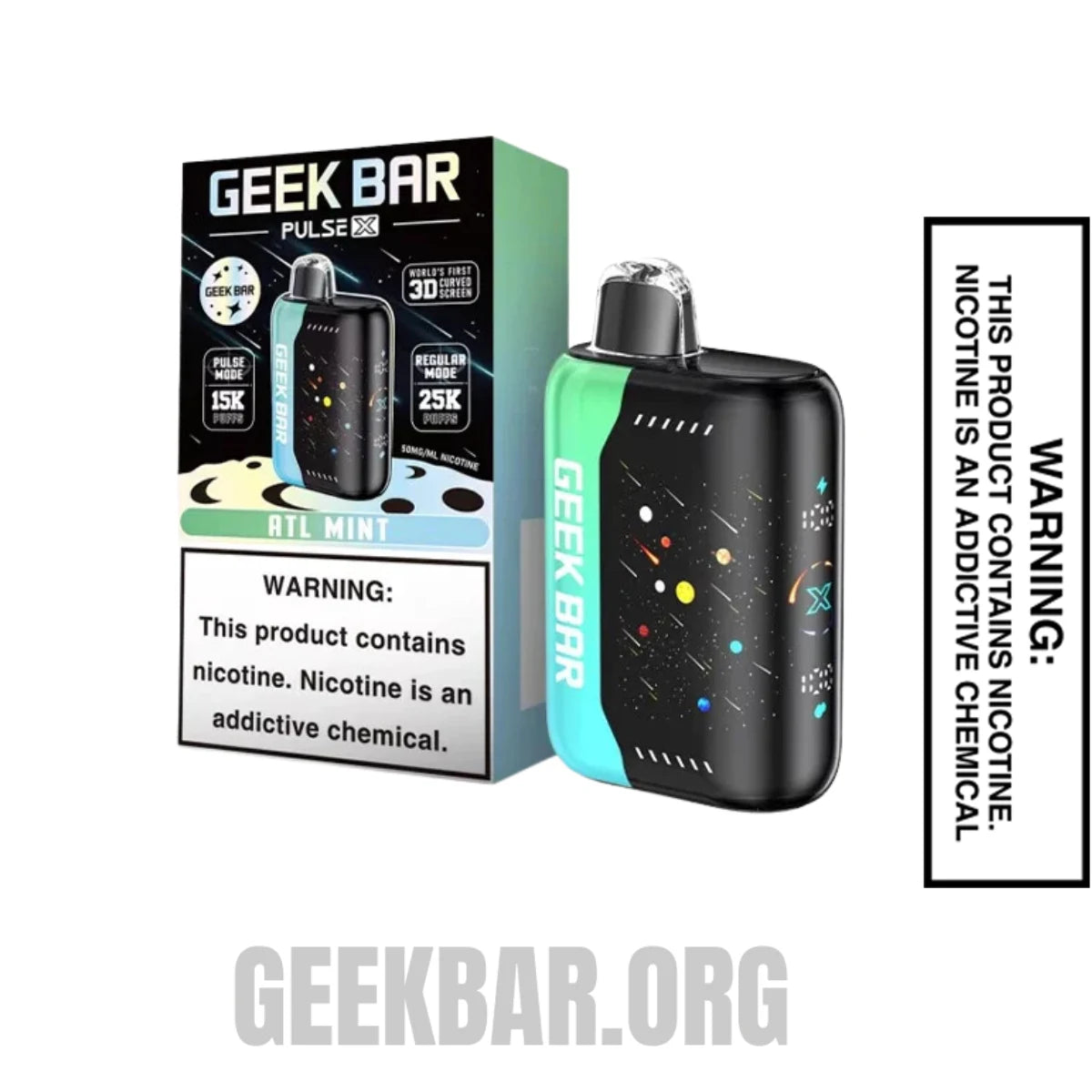 AtlMintGeekBarPulseXDisposableVapeWithPackageBox