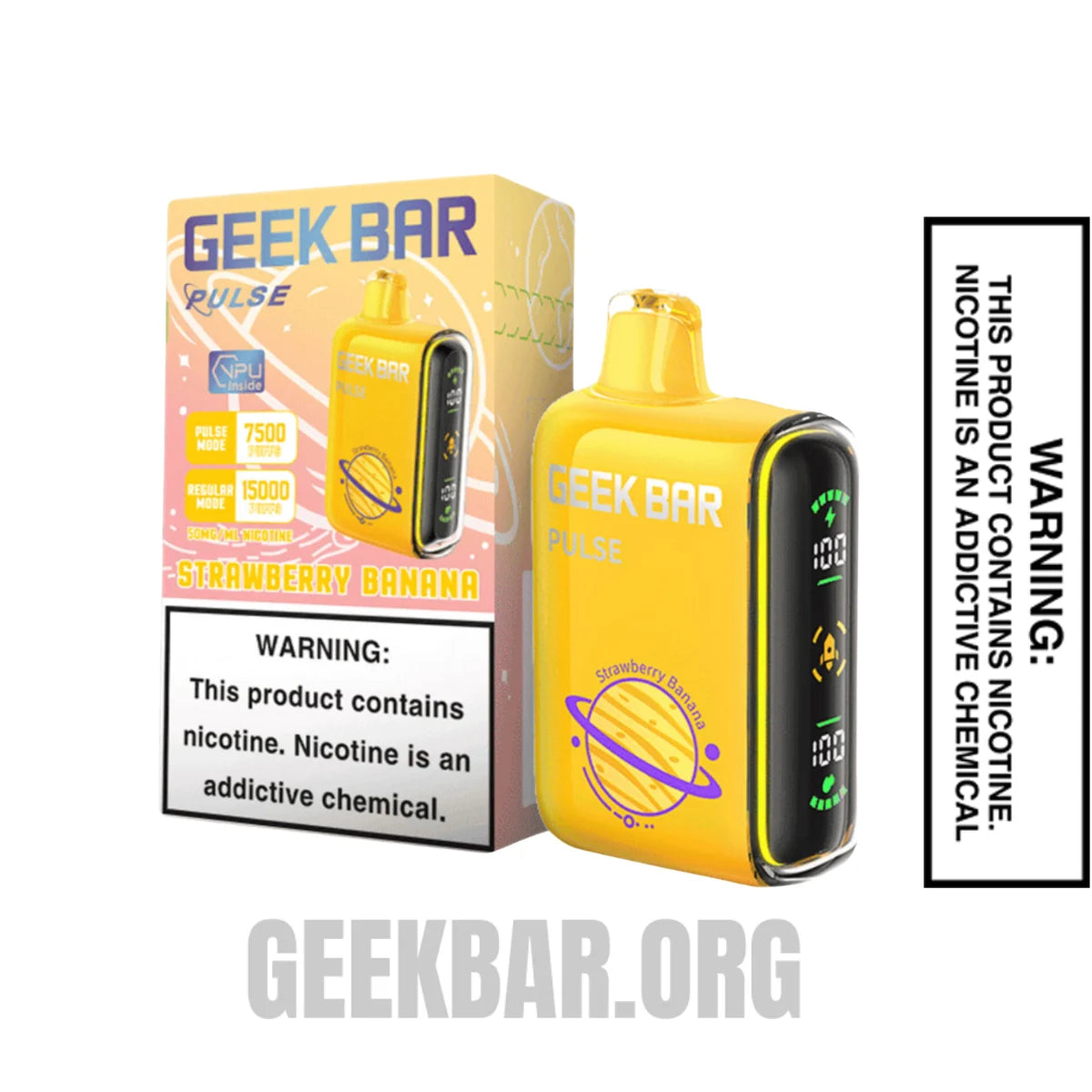 Banana Ice Cream Geek Bar Pulse Vape Package Box