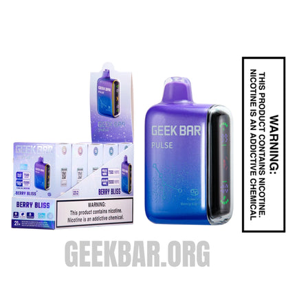 Berry Bliss Geek Bar Pulse Vape (Cancer) With Bundle Pack