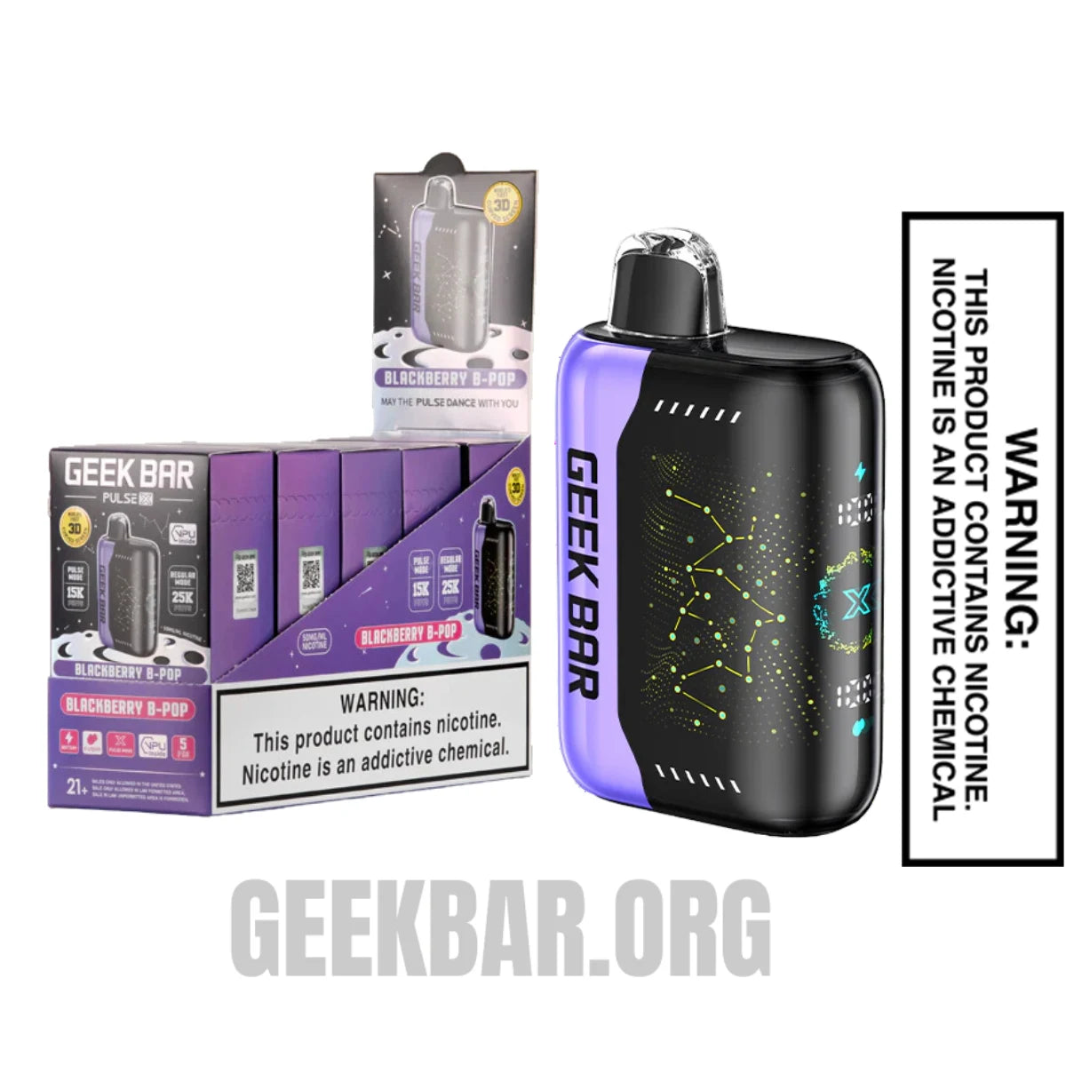 BlackberryB-PopGeekBarPulseXDisposableVapewithBundlePack