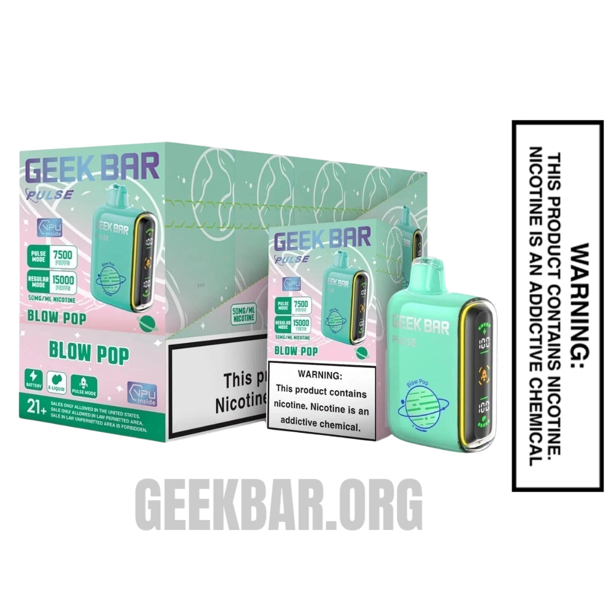 Blow Pop Geek Bar Pulse Disposable Vape With Bundle Pack