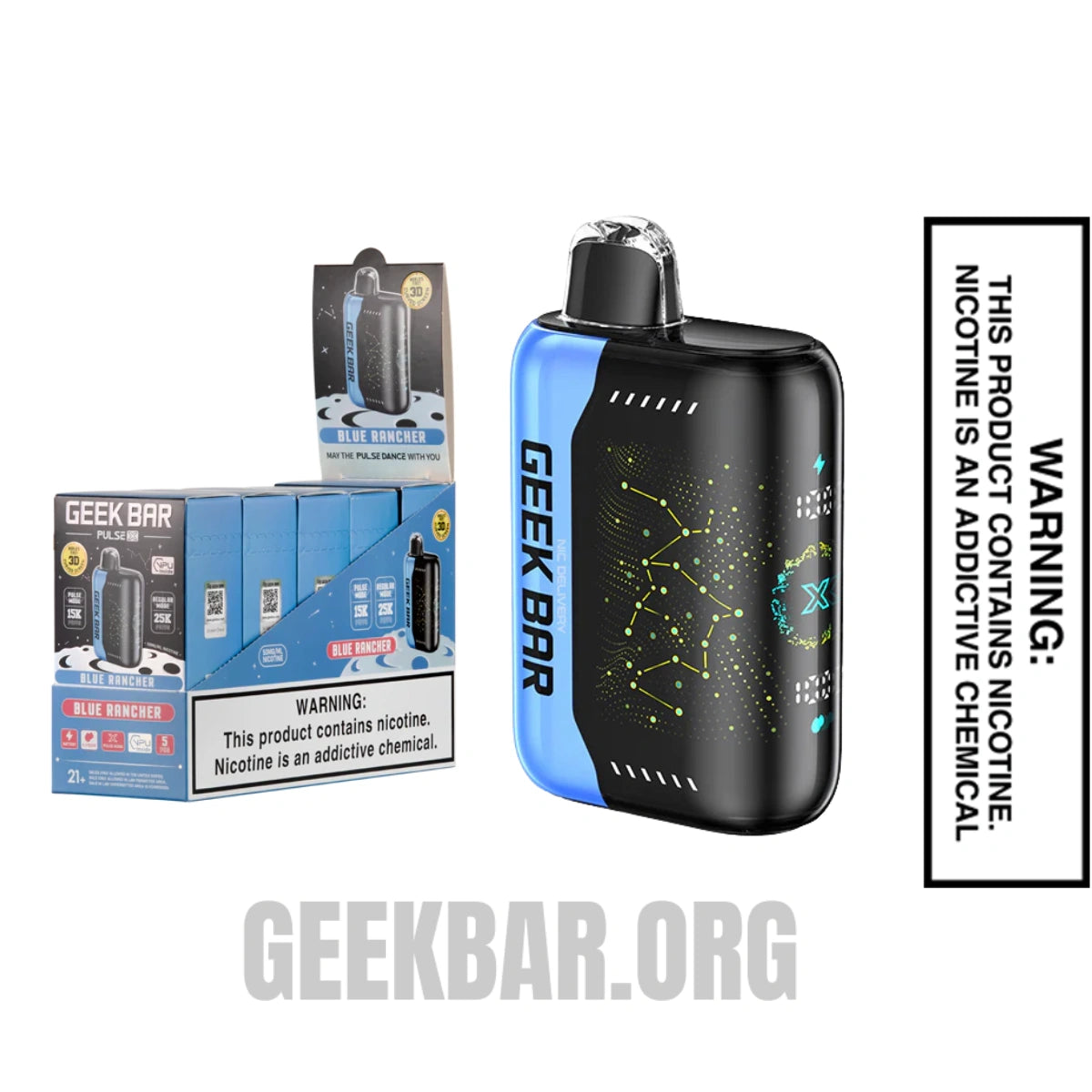 Blue Rancher Geek Bar Pulse X Disposable Vape with Bundle Pack