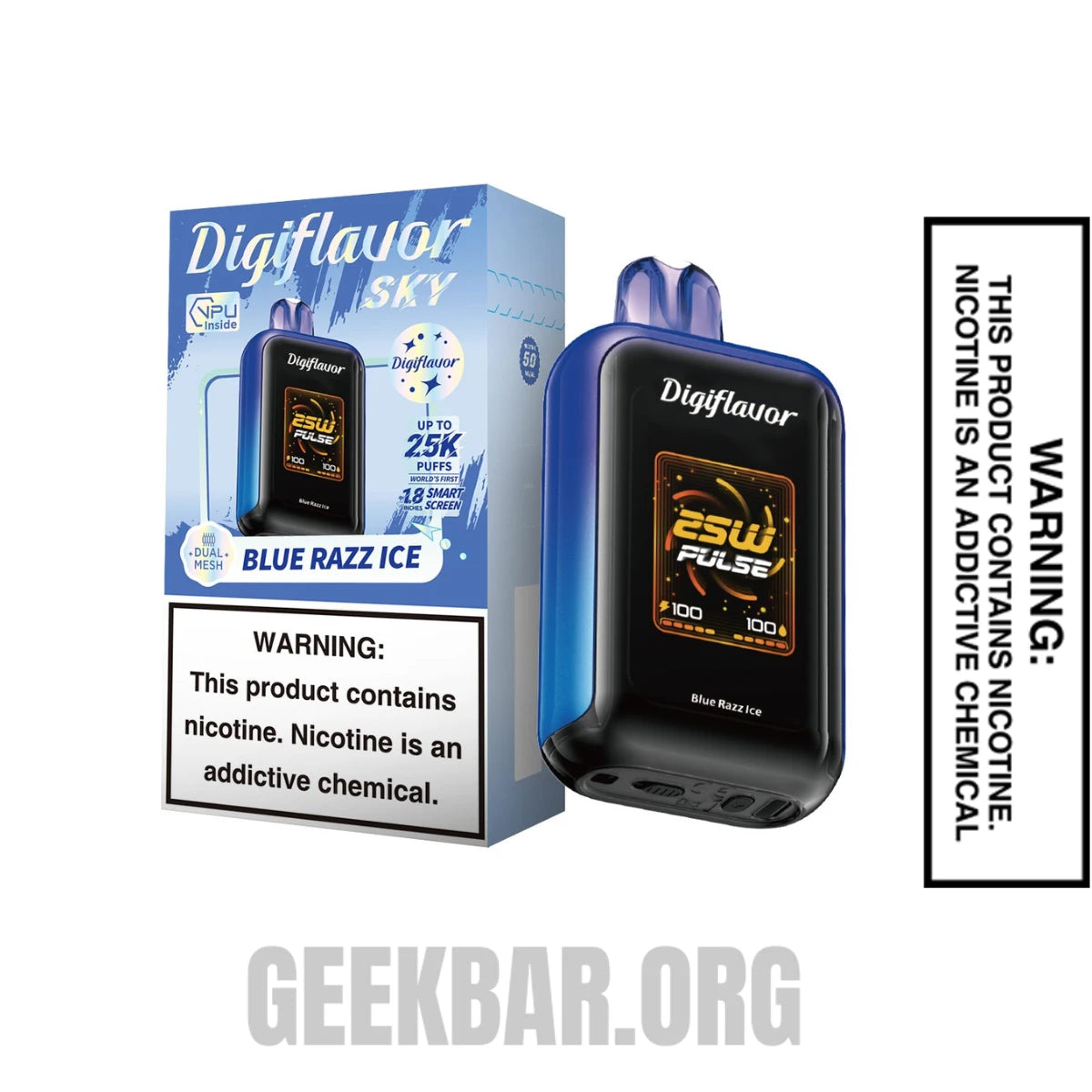 BlueRazzIceDigiflavorSKYDisposableVapeWithPackageBox