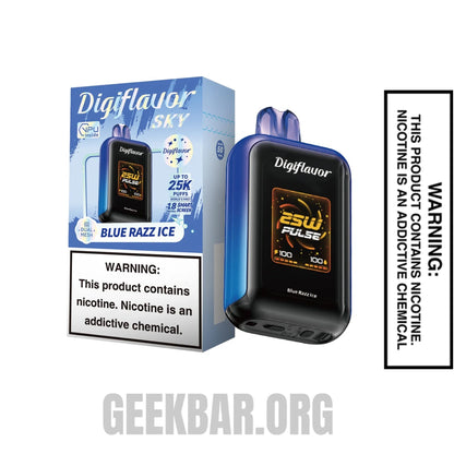 BlueRazzIceDigiflavorSKYDisposableVapeWithPackageBox