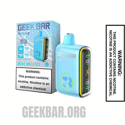 Blue Razz Ice Geek Bar Pulse Vape Package Box