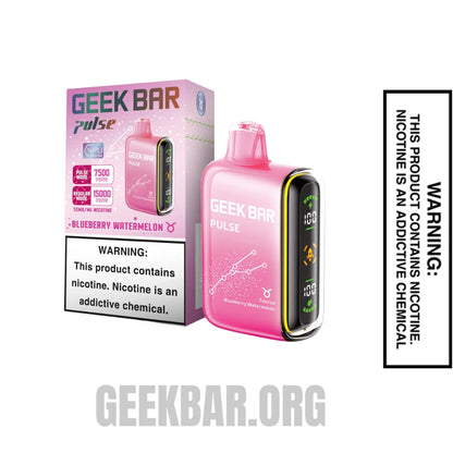 Blueberry Watermelon Geek Bar Pulse Vape (Taurus)  With Package Box