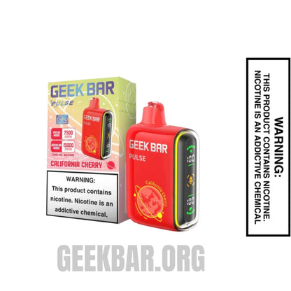 California Cherry Geek Bar Pulse Disposable Vape With Package Box