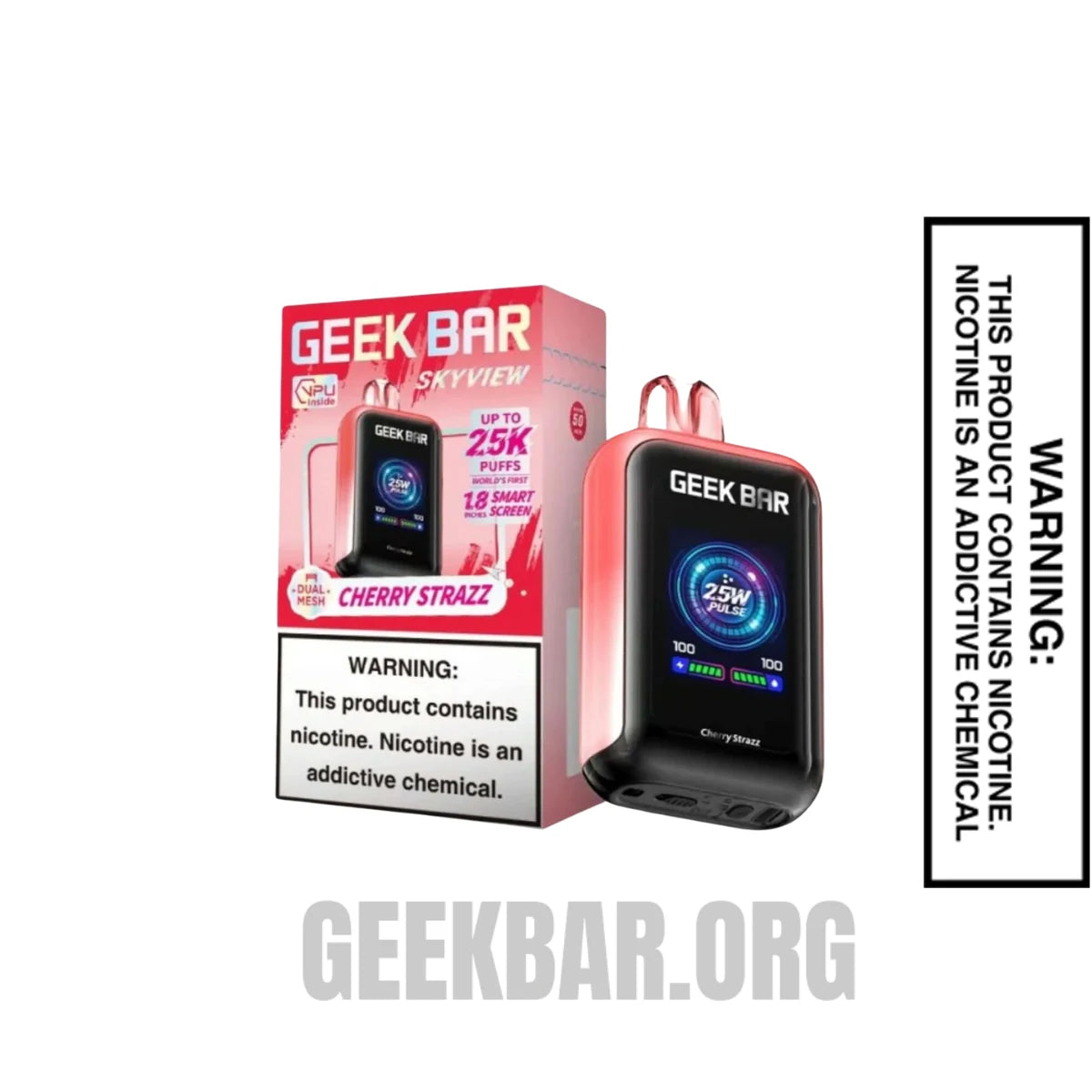 Cherry Strazz Geek Bar Skyview Disposable Vape With Package Box