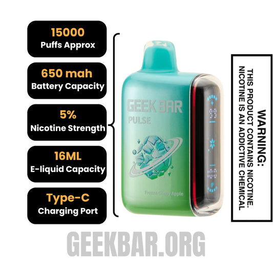 Cherry Apple Geek Bar Pulse Frozen Edition Vape Specifications