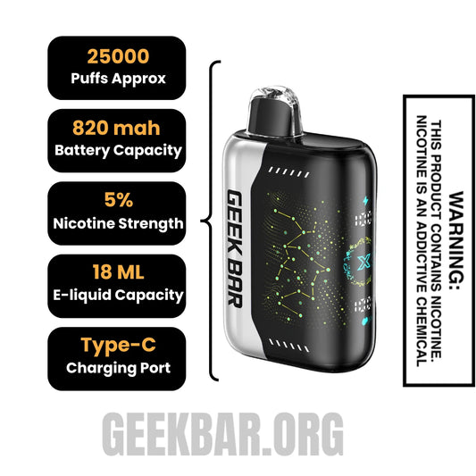 CoolMintGeekBarPulseXDisposableVapeSpecifications