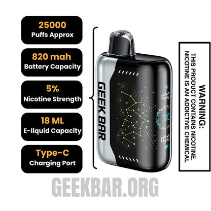 Miami Mint Geek Bar Pulse X Disposable Vape Specifications