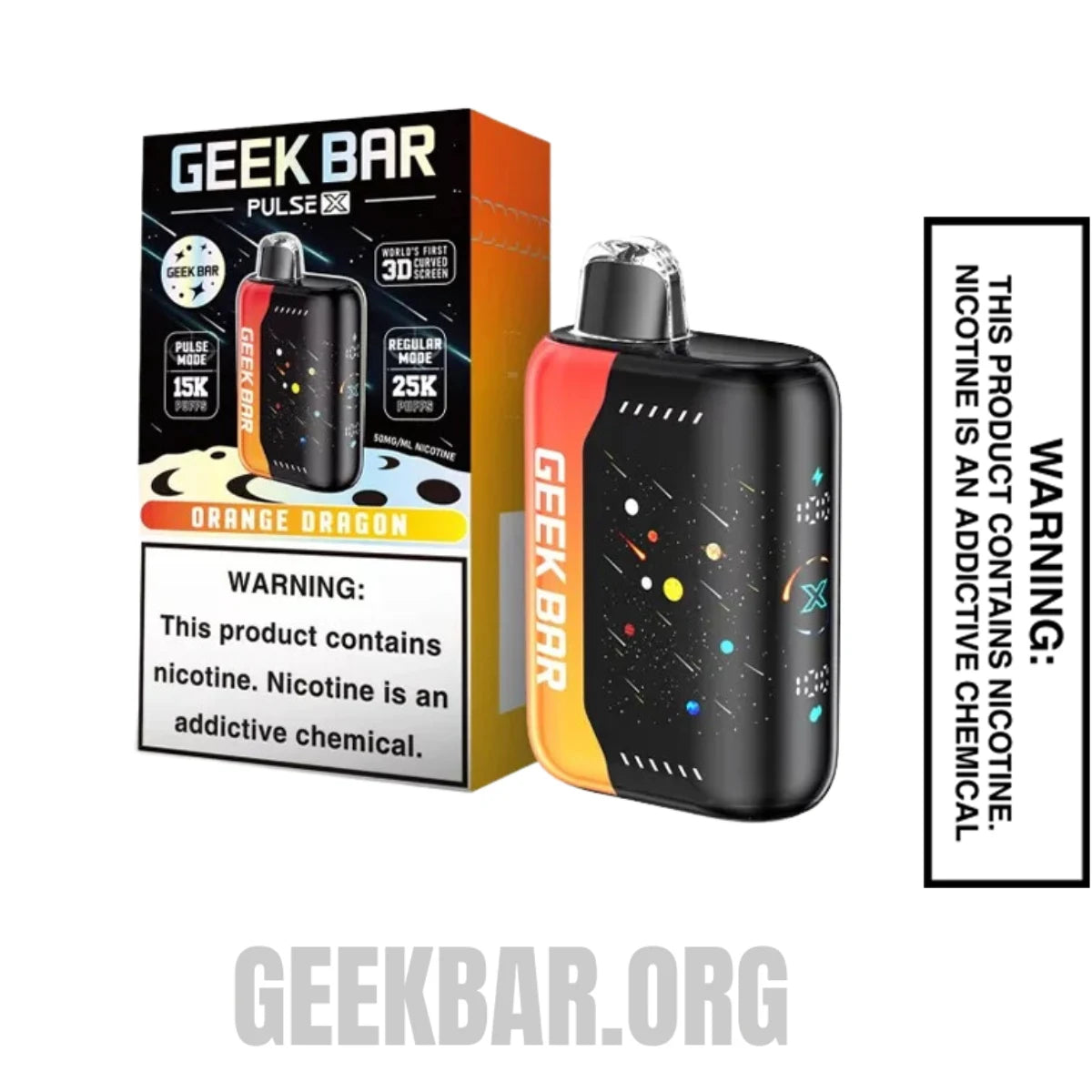 OrangeDragonGeekBarPulseXDisposableVapeWithPackageBox