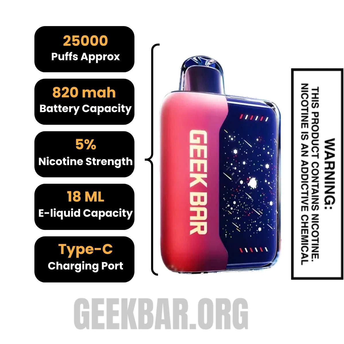 PappermintzGeekBarPulseXDisposableVapeSpecifications