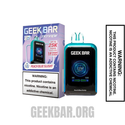 Peach Blue Slushy Geek Bar Skyview Disposable Vape With Package Box