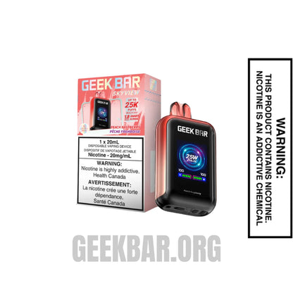 Peach Raspberry Geek Bar Skyview Disposable Vape With Package Box