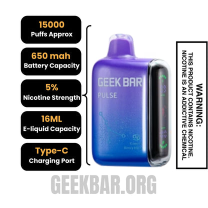 Pisces Black Cherry Geek Bar Pulse Vape Specification