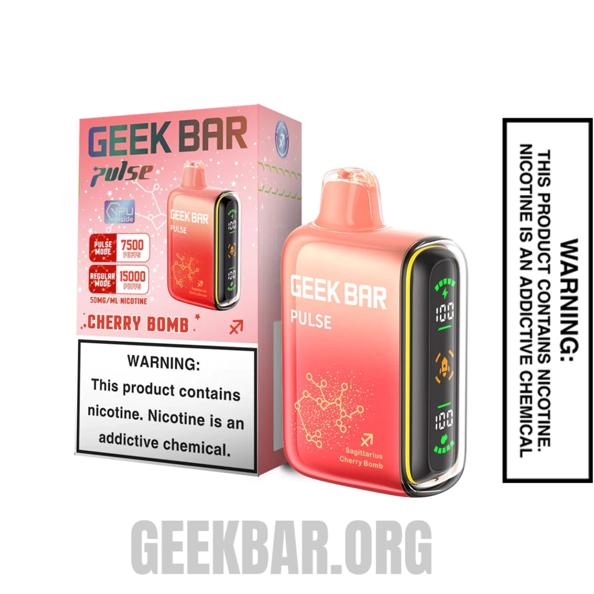 Sagittarius Cherry Bomb Geek Bar Pulse Vape Package Box