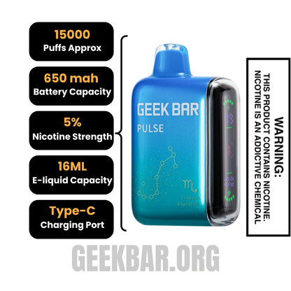 Scorpio Blue Mint Geek Bar Pulse Vape Specification