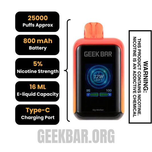 Sky Walker Geek Bar Skyview Disposable Vape Specifications