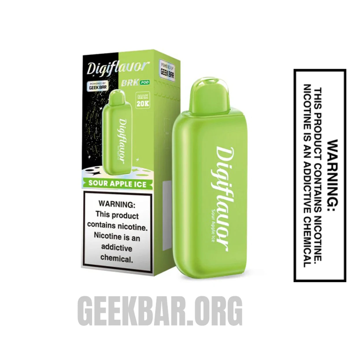 Sour Apple Ice Digiflavor BRK Disposable Pod with package box