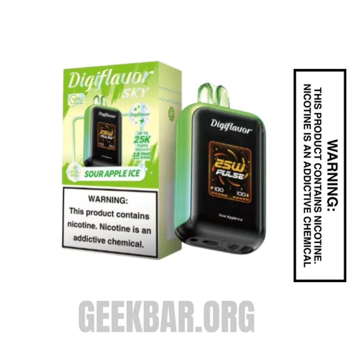 SourAppleIceDigiflavorSKYDisposableVapeWithPackageBox