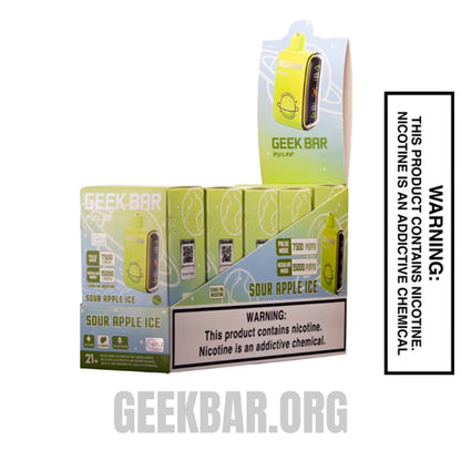 Sour Apple Ice Geek Bar Pulse Vape with Bundle Box