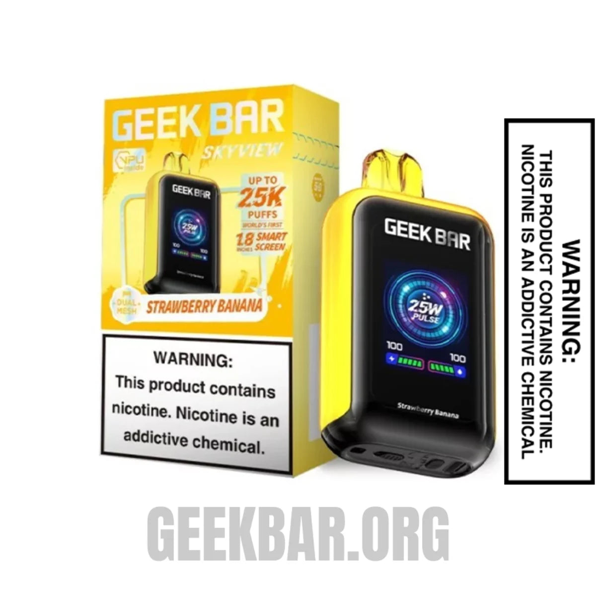 Strawberry Banana Geek Bar Skyview Disposable Vape With Package Box