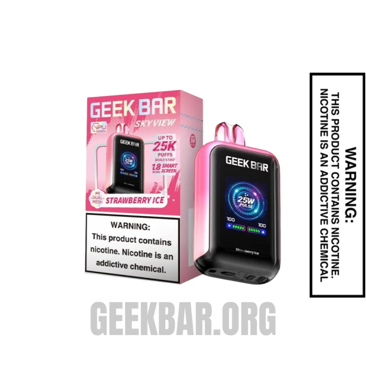 Strawberry Ice Geek Bar Skyview Disposable Vape With Package Box