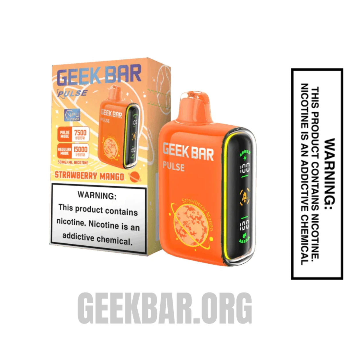  Strawberry Mango Geek Bar Pulse Disposable Vape Package Box