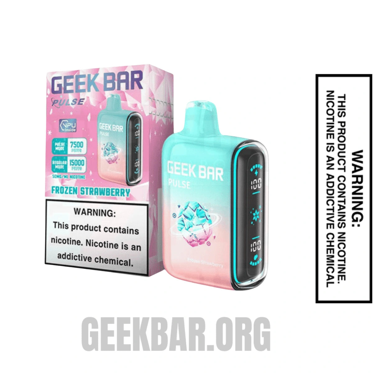Strawberry Geek Bar Pulse Frozen Edition Vape Package Box