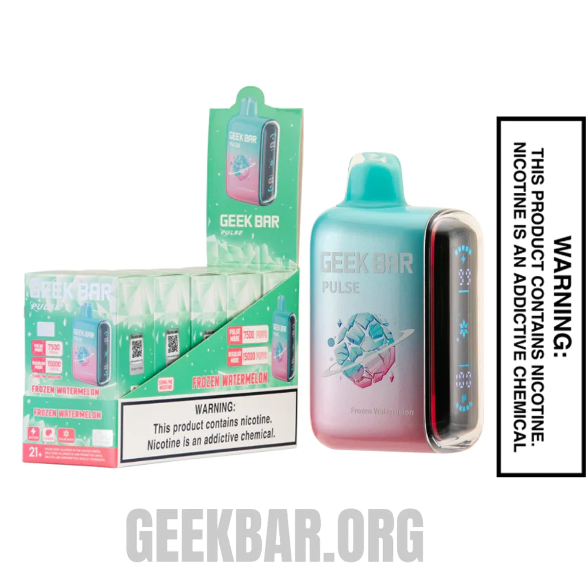 Watermelon Geek Bar Pulse Frozen Edition Vape Bundle Box