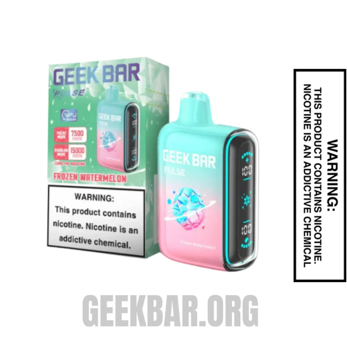 Watermelon Geek Bar Pulse Frozen Edition Vape with a PackageBox