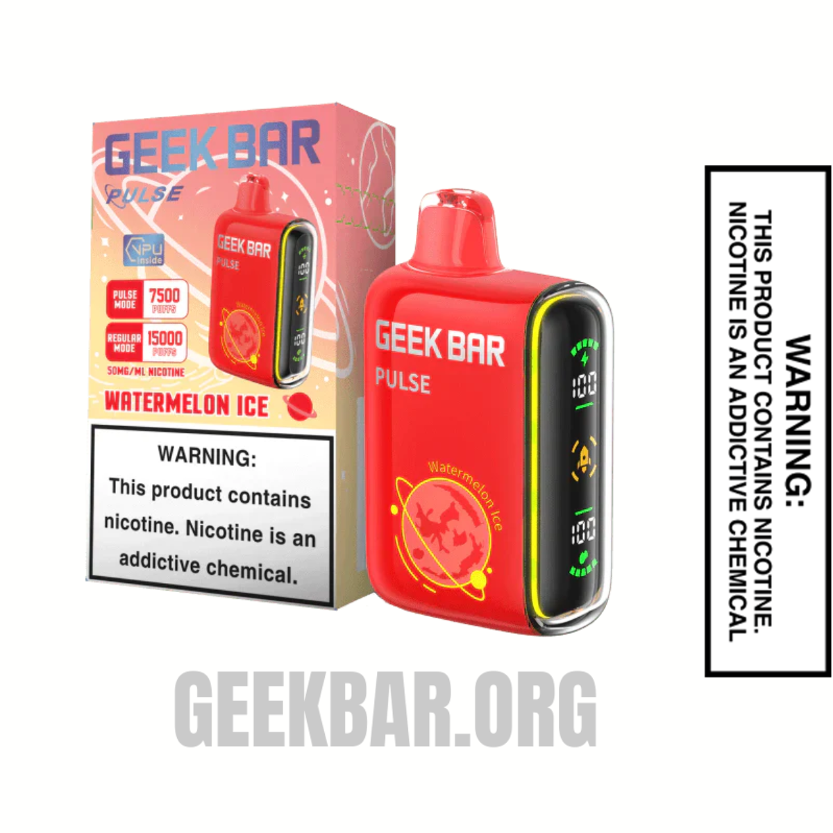 Watermelon Ice Geek Bar Pulse Vape Specifications